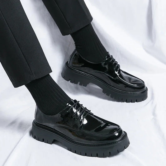 Men's Black Lace-Up Formal Dress Shoes