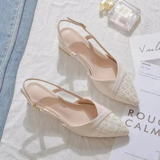 Women's Pointed-Toe Buckle High-Heel Sandals