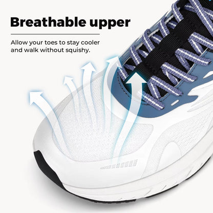 Men’s Wide Toe Walking Shoes – Breathable Cushioned Sneakers with Arch Support