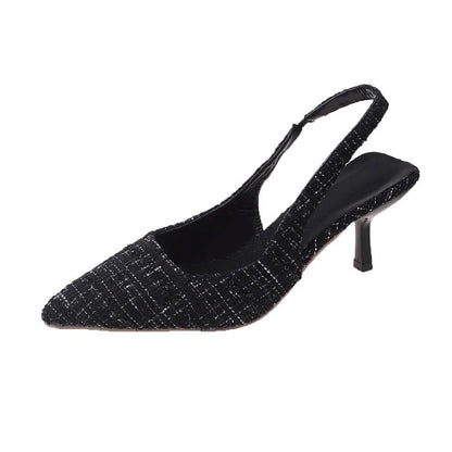Women's Knitted Platform Stiletto Sandals
