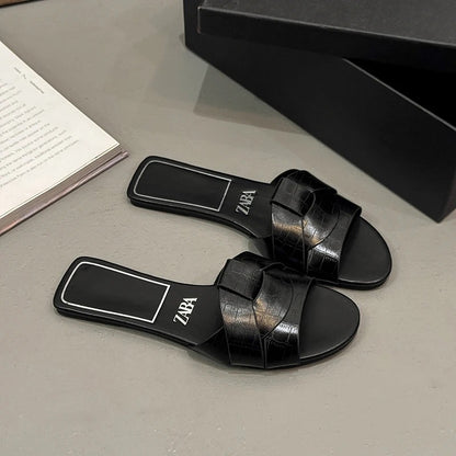 Women's T-Strap Flat Summer Slippers