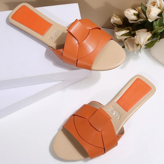 Women's T-Strap Flat Summer Slippers