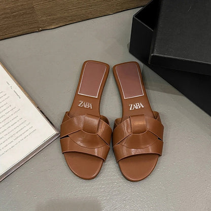 Women's T-Strap Flat Summer Slippers