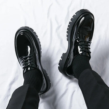 Men's Black Lace-Up Formal Dress Shoes