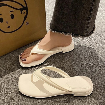 Women's Square-Toe Soft Non-Slip Summer Flip Flops
