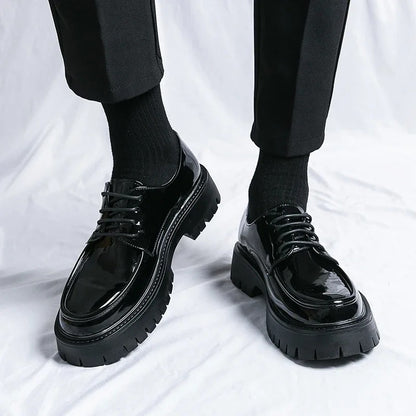 Men's Black Lace-Up Formal Dress Shoes