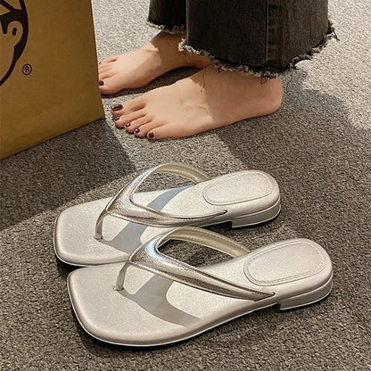 Women's Square-Toe Soft Non-Slip Summer Flip Flops