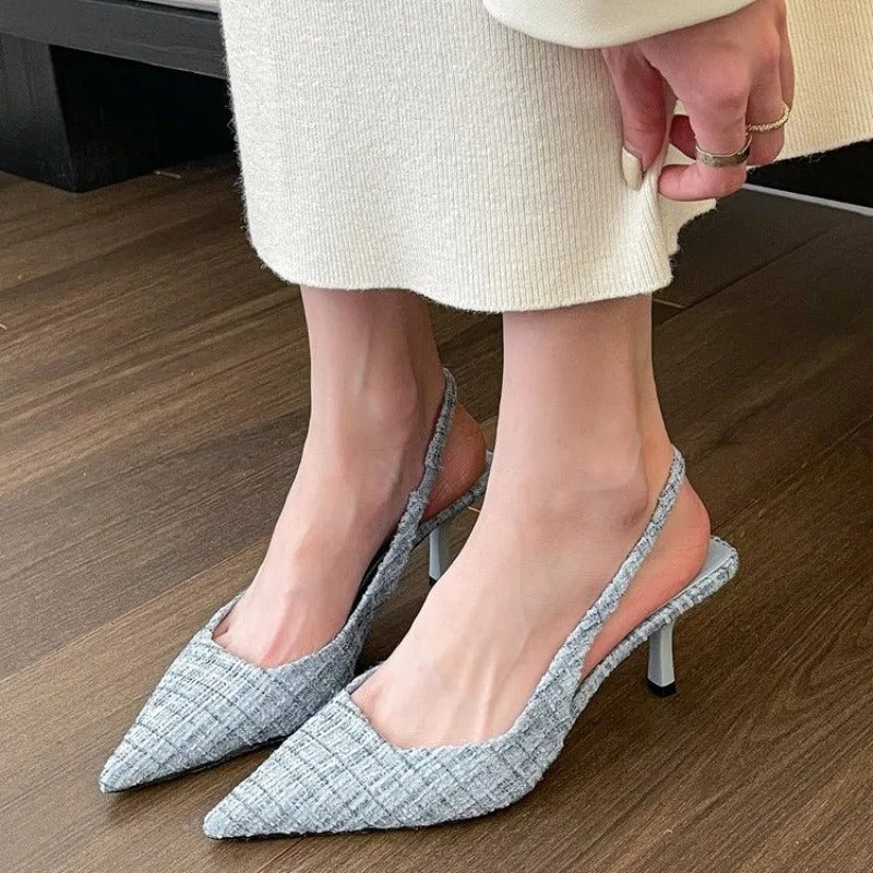 Women's Knitted Platform Stiletto Sandals
