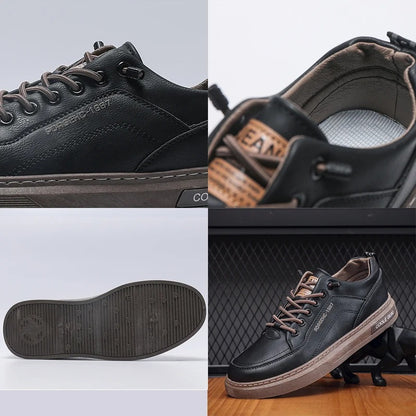 Men's Lightweight Leather Casual Driving Shoes