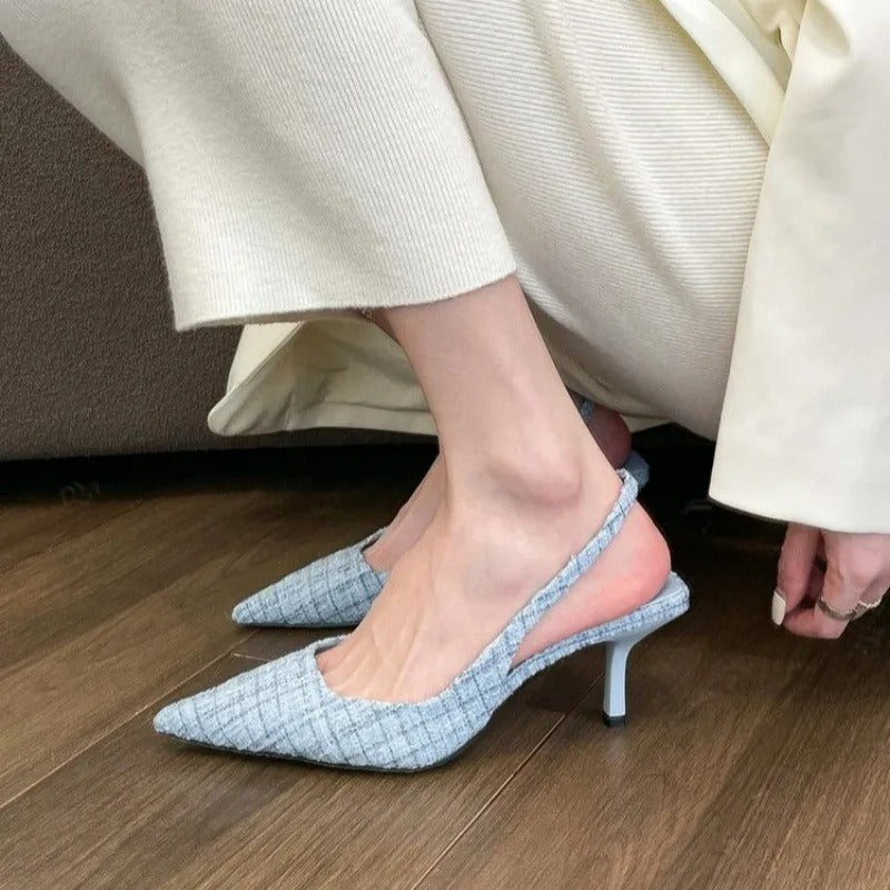 Women's Knitted Platform Stiletto Sandals