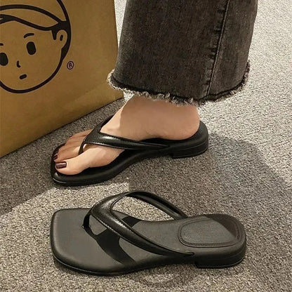 Women's Square-Toe Soft Non-Slip Summer Flip Flops