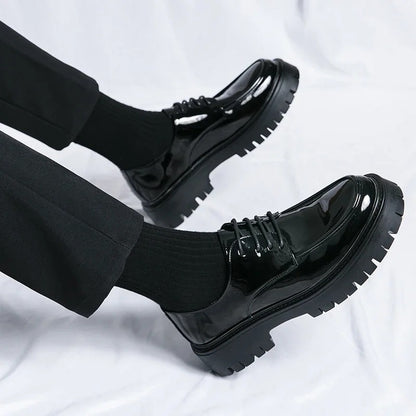 Men's Black Lace-Up Formal Dress Shoes