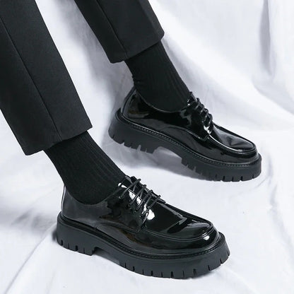 Men's Black Lace-Up Formal Dress Shoes