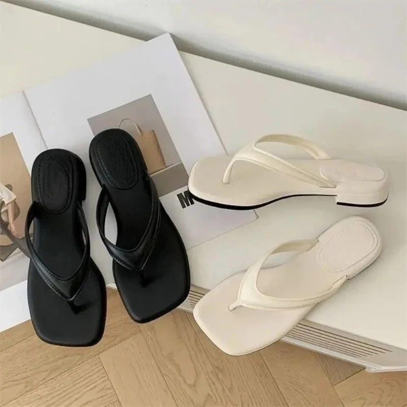 Women's Square-Toe Soft Non-Slip Summer Flip Flops