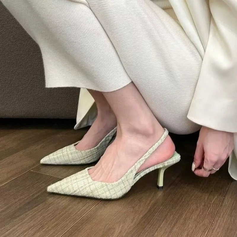 Women's Knitted Platform Stiletto Sandals