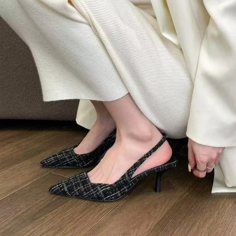 Women's Knitted Platform Stiletto Sandals