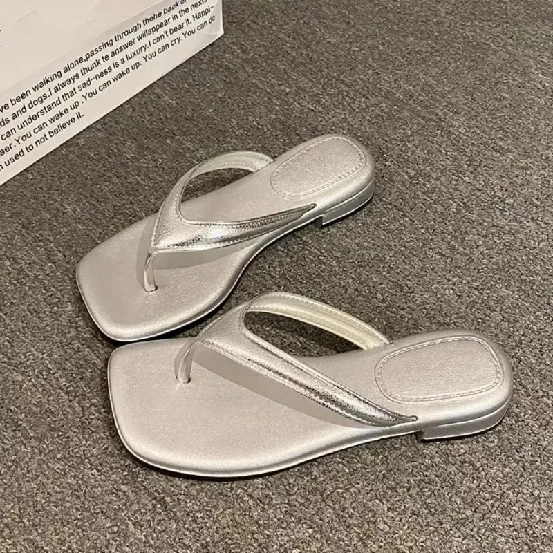 Women's Square-Toe Soft Non-Slip Summer Flip Flops