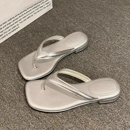 Women's Square-Toe Soft Non-Slip Summer Flip Flops