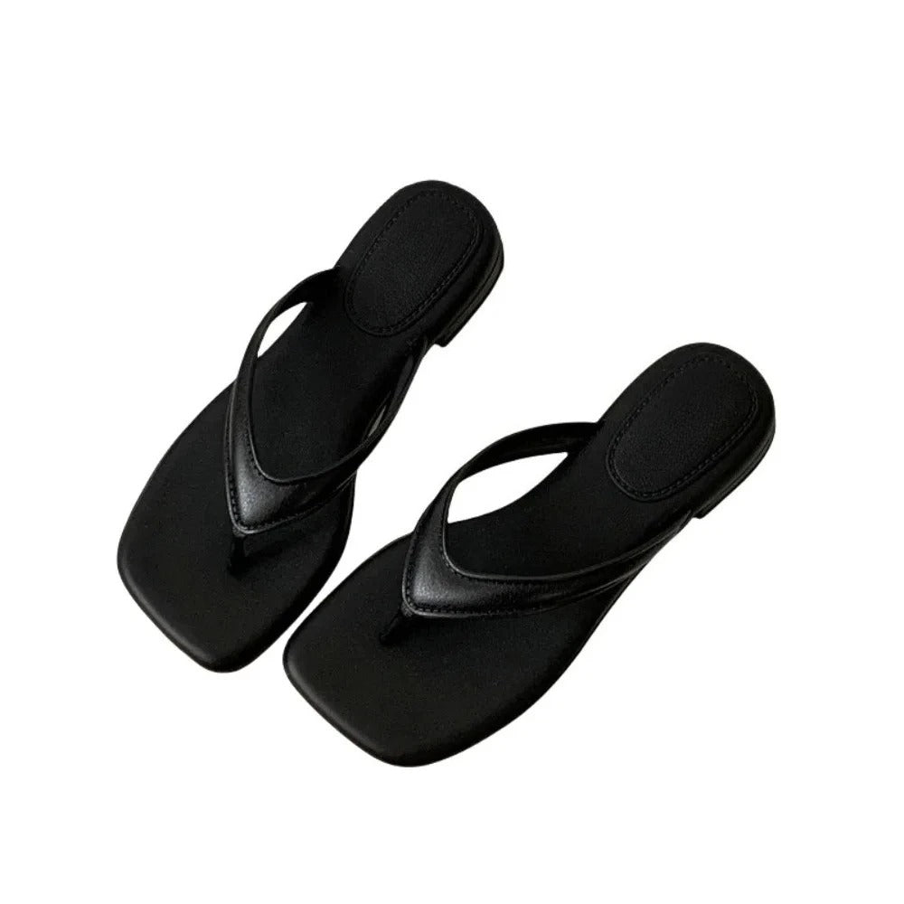 Women's Square-Toe Soft Non-Slip Summer Flip Flops